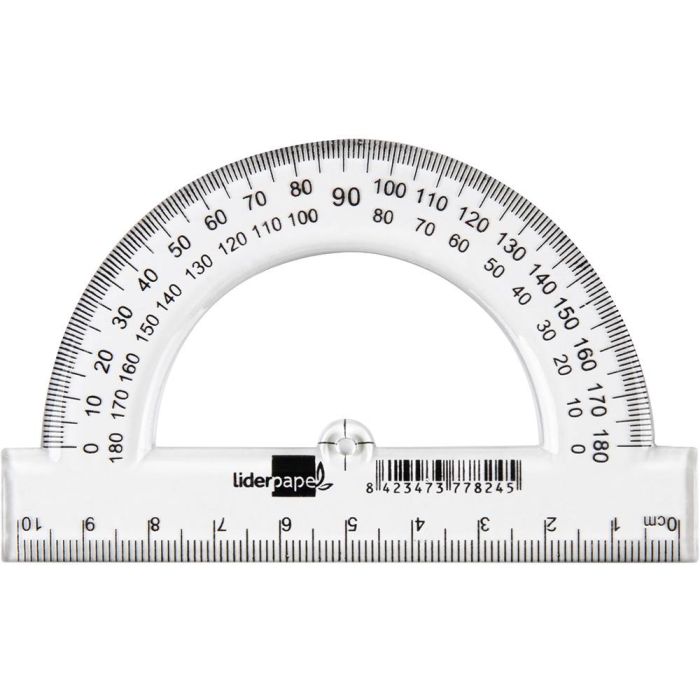 Semicirculo Liderpapel 10 cm Plastico 1