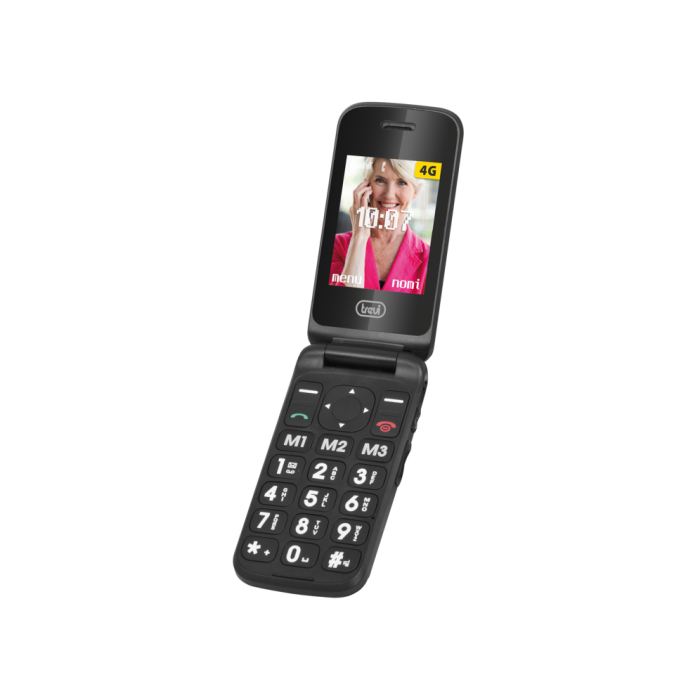 Trevi FLEX PLUS 90 4G 6,1 cm (2.4") 300 g Negro Teléfono para personas mayores Trevi FLEX PLUS 90 4G 6,1 cm (2.4") 300 g Negro Teléfono para personas mayores