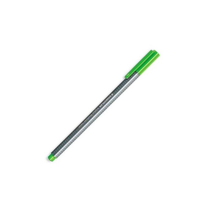 Rotulador Fibra Staedtler 334 Triplus Fineliner Verde Neon (Set de 10)