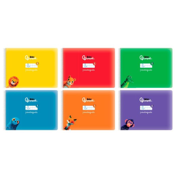 Libreta Liderpapel Pautaguia Tapa Cartoncillo 32H Din A5+ 75 gr Cuadriculado Pautado 8 mm Apaisada Con Margen 6 Colores 1 Libreta Liderpapel Pautaguia Tapa Cartoncillo 32H Din A5+ 75 gr Cuadriculado Pautado 8 mm Apaisada Con Margen 6 Colores 1
