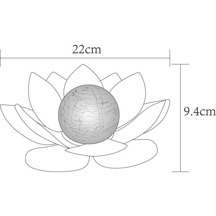 Galix Lámpara Solar LED Nenúfar Lirio de Agua Bola Crepitante para Jardín Exterior, Metal y Vidrio Ø 220mm, 8h Autonomía 2 Galix Lámpara Solar LED Nenúfar Lirio de Agua Bola Crepitante para Jardín Exterior, Metal y Vidrio Ø 220mm, 8h Autonomía 2