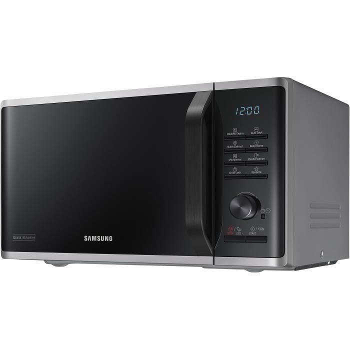 Samsung MS23K3555ES Microondas SOLO 23L, 800W, Plata y Negro, 20 Programas, Cavidad Cerámica, Desodorización, Bloqueo Infantil 2