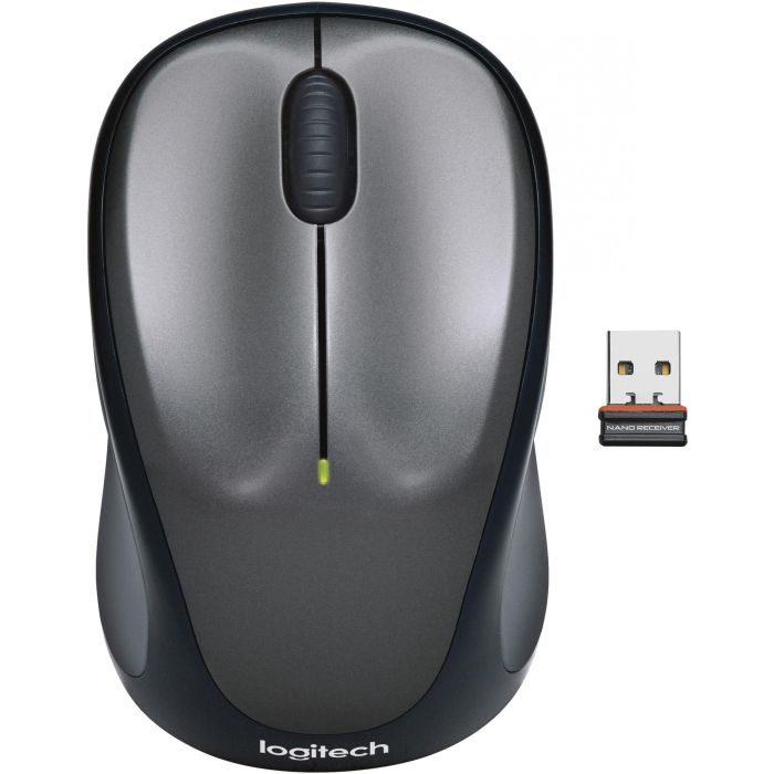 LOGITECH Ratón M235 Inalámbrico Negro/Gris 910-002201 - Seguimiento óptico Avanzado, Comodidad Diseño Contorneado 1