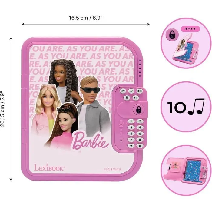 Lexibook Diario Electrónico Barbie con Caja Fuerte AAAKC29076 1