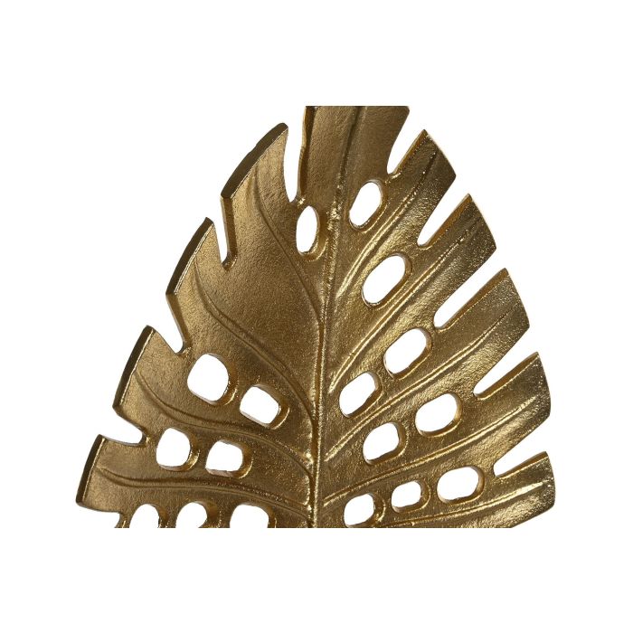 DKD Home Decor Decoracion Tropical Dorado Blanco Aluminio Marmol 7.5 x 47 x 28 cm 1