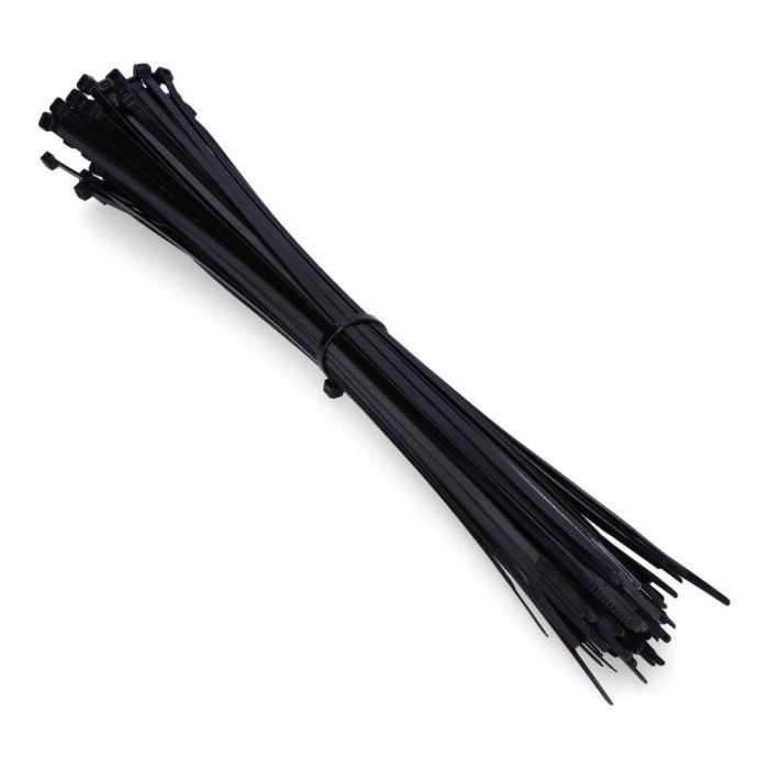 Edm Bridas negras de nylon 4,8 x 380 mm, resistentes a rayos UV y temperaturas -40°C~85°C, bolsa de 100 unidades 0 Edm Bridas negras de nylon 4,8 x 380 mm, resistentes a rayos UV y temperaturas -40°C~85°C, bolsa de 100 unidades 0