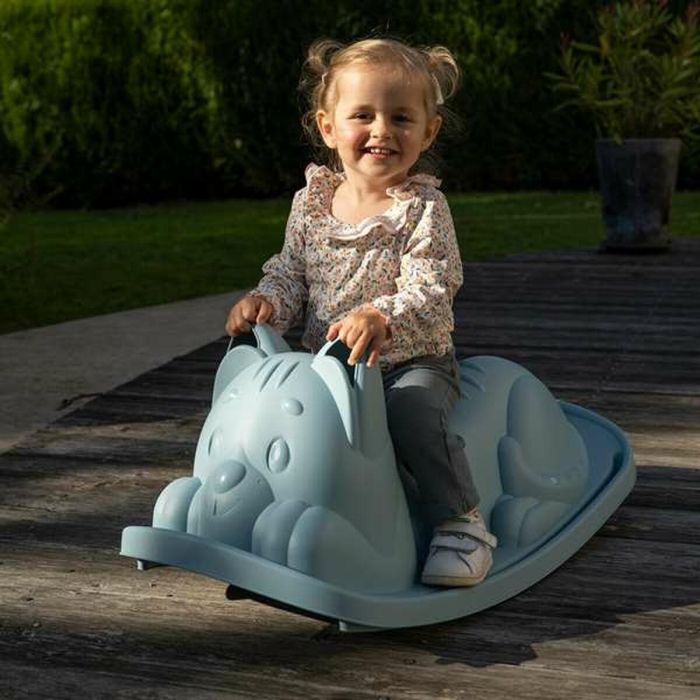 S.Life Balancín Infantil Gato Azul de Plástico para Niños a partir de 2 años 2 S.Life Balancín Infantil Gato Azul de Plástico para Niños a partir de 2 años 2