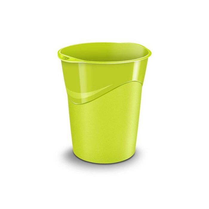 Papelera Plastico Cerrada Cep Gloss 280G 14 Litros Anis