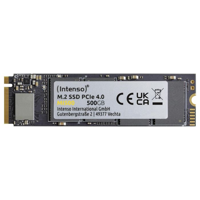 Intenso MI500 Disco Duro Interno Sólido SSD 500GB PCIe Gen 4x4 NVMe 1.4 Lectura 5300 MB/s Escritura 4000 MB/s 5