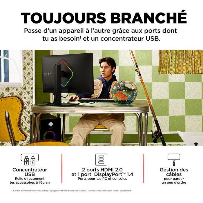 HP OMEN 27qs Monitor Gaming QHD de 27 pulgadas 240Hz NVIDIA G-SYNC 17