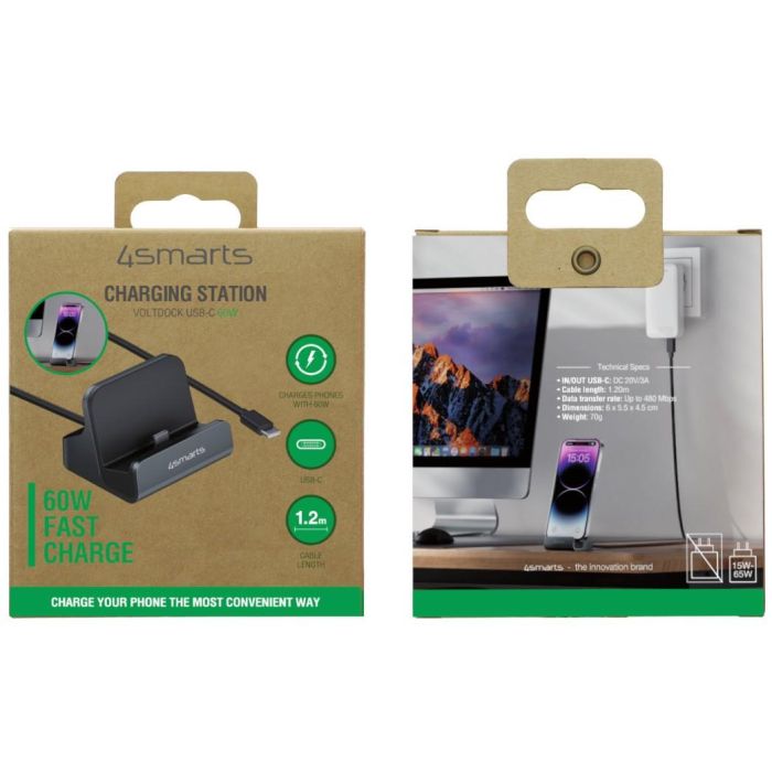 4smarts Ladestation VoltDock USB-C 60W. grau 5