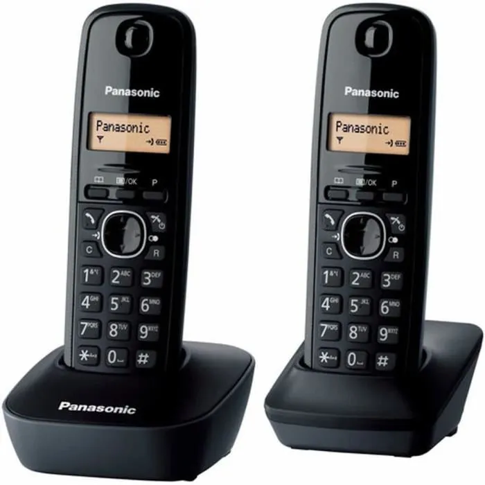 Panasonic KX-TG1612FRH Duo Teléfono inalámbrico con contestador automático negro 1