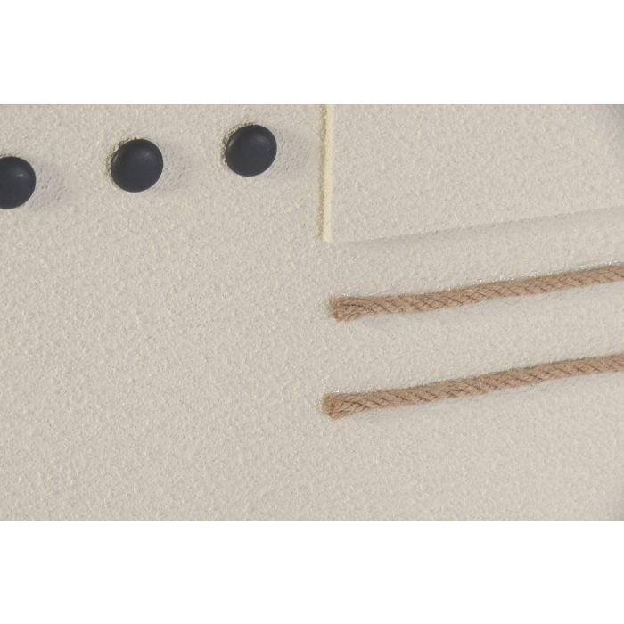 DKD Home Decor Cuadro Scandi Blanco Lienzo y MDF 62 x 4.5 x 92 cm (2 Unidades)