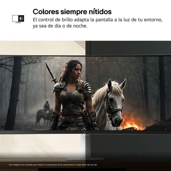 LG 34U601SA-W.AEU Monitor Curvo 34" UltraWide Smart TV, Pantalla WQHD (3440 x 1440), 100Hz, VA, webOS 24, HDR10, Altavoces, para Productividad y Streaming