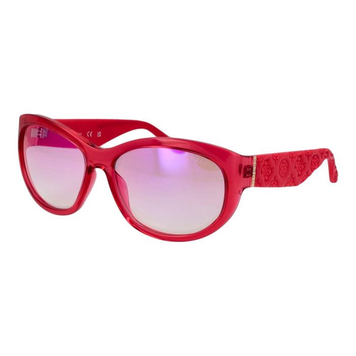 GUESS GU00131 72U Gafas de Sol Mujer Rosa Ovaladas con Montura Inyectada, Calibre 60 mm, Puente 16 mm, Patillas 125 mm 2