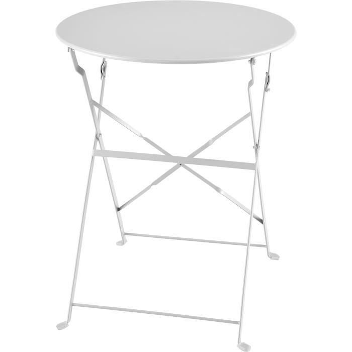 Juego de bistro - juego de comida de jardín - Mesa plegable + 2 sillas - Estructura: acero - Color: gris 3 Juego de bistro - juego de comida de jardín - Mesa plegable + 2 sillas - Estructura: acero - Color: gris 3