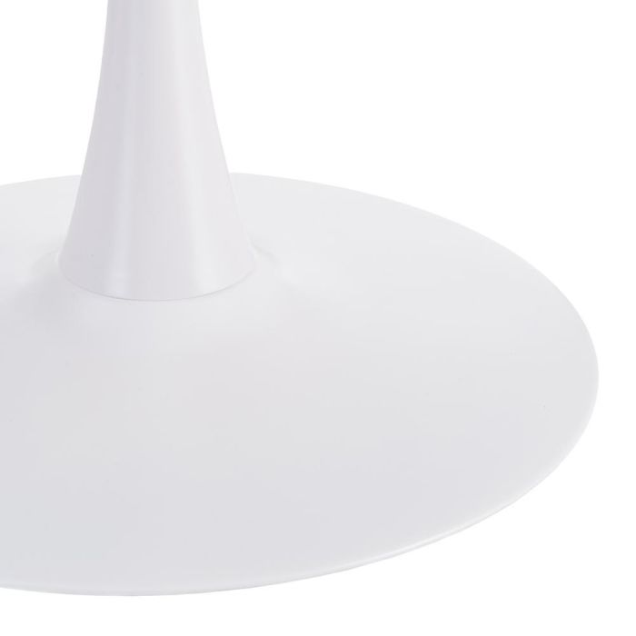 Mesa Comedor Natural-Blanco Dm-Metal 100 X 100 X 75 cm