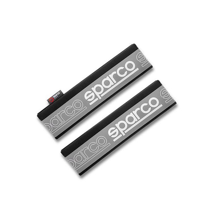 Sparco SPC1208GR Almohadillas de Cinturón de Seguridad, Juego 2 uds, Gris/Negro, Acolchadas con Velcro para Confort y Evitar Rozaduras 4