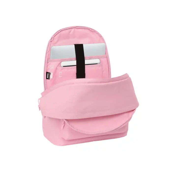 Safta Mochila Doble para Portátil 15,6" + USB Real Madrid Chica Rosa 31x44x18 cm 4