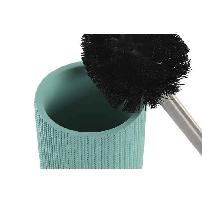 DKD Home Decor Escobillero de Baño para Inodoro Urban, color Verde Menta, de Cemento y Acero Inoxidable con medidas 10x36x10 cm y 0.63 kg 2