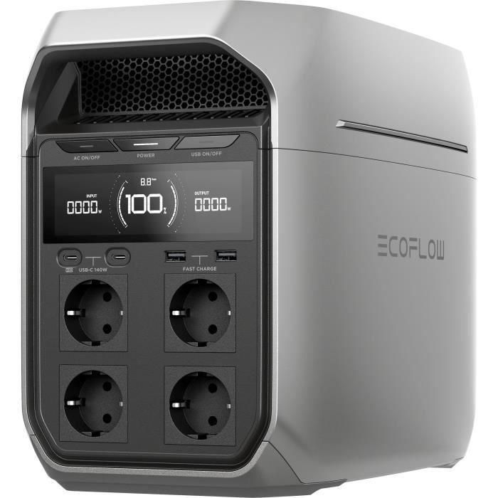 Central eléctrica portátil - EcoFlow - DELTA 3 Plus - Capacidad de 1024 kWh, seguridad energética, diseño portátil Central eléctrica portátil - EcoFlow - DELTA 3 Plus - Capacidad de 1024 kWh, seguridad energética, diseño portátil