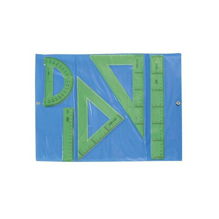 Safta Conjunto de Dibujo Escolar Completo con Reglas Verdes para Niños de 3 Años - Material Preescolar