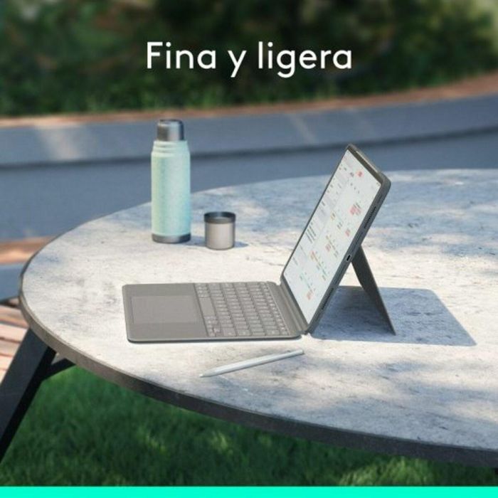 Funda para Tablet Logitech 920-012614 Gris Qwerty Español 2 Funda para Tablet Logitech 920-012614 Gris Qwerty Español 2
