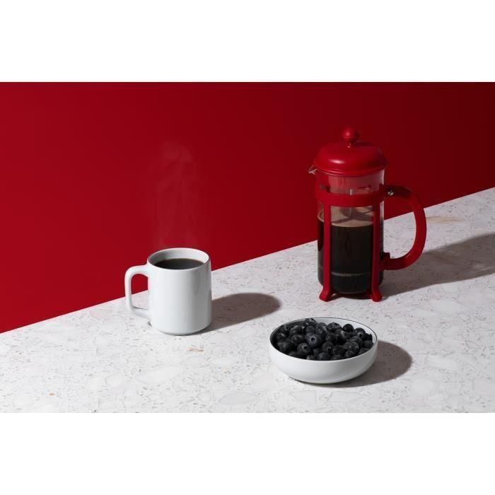 Cafetera de prensa francesa - BODUM - Java - Marco y tapa de plástico - 3 tazas - 0,35 L - Rojo 1 Cafetera de prensa francesa - BODUM - Java - Marco y tapa de plástico - 3 tazas - 0,35 L - Rojo 1