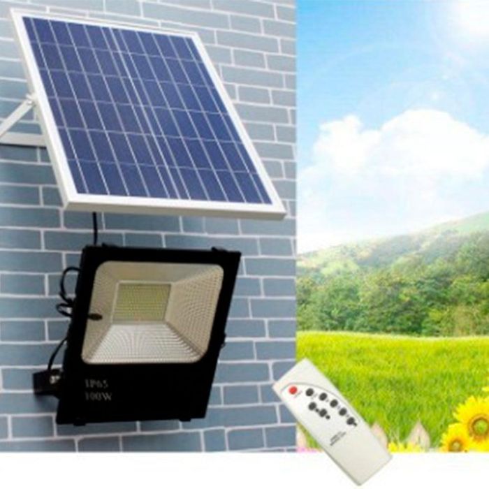 Foco Proyector LED 50W 5.000Lm 6000ºK Solar Sensor 50W + Control Remoto Panel 6V/15W 40.000H  [HO-626004-CW] 2