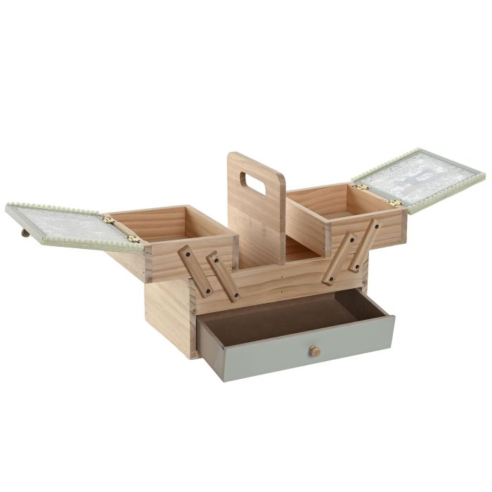 Costurero Vintage DKD Home Decor Natural Verde Menta 15.5 x 23 x 26.5 cm (2 Unidades) 1 Costurero Vintage DKD Home Decor Natural Verde Menta 15.5 x 23 x 26.5 cm (2 Unidades) 1
