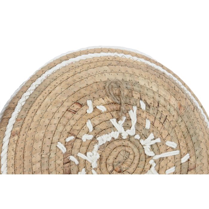 Decoracion Pared Balines DKD Home Decor Natural Blanco 7 x 45 x 45 cm Set de 3 (2 Unidades) 3