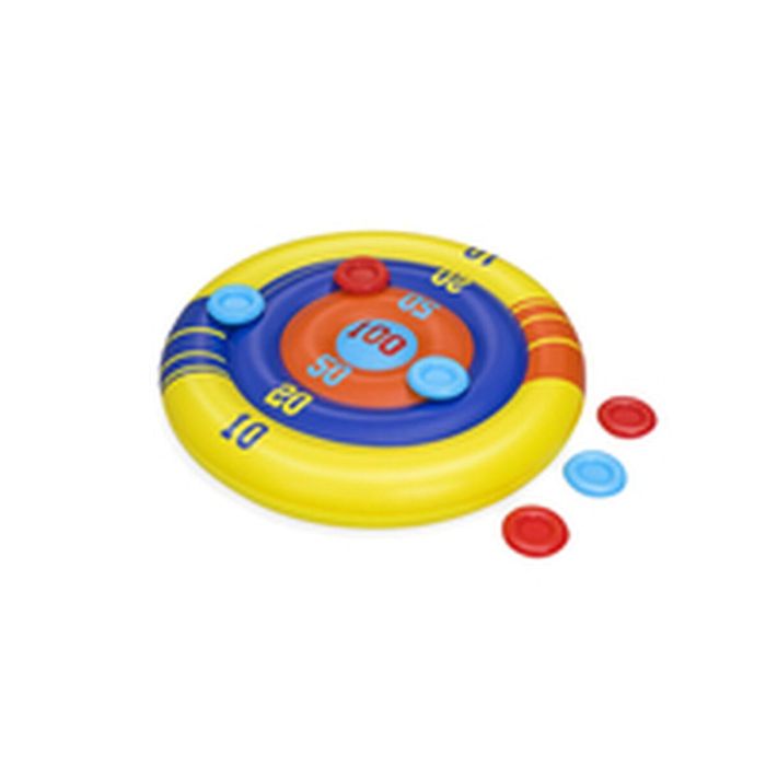 Bestway Juego Flotante Lanza Hinchable Discos D140 cm +3 Años Piscina 52566 2