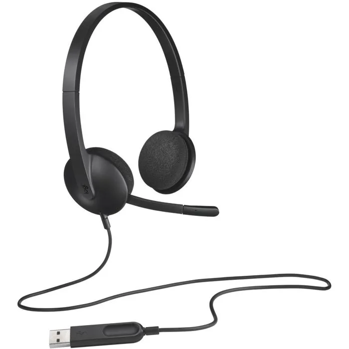 Logitech H340 USB Headset, Auriculares con Micrófono con Cancelación de Ruido para Llamadas y Uso Diario 4