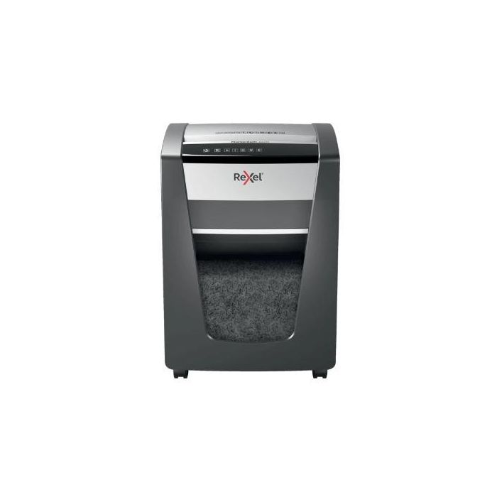 Rexel M515 Destructora de Papel Momentum Micro Corte 2x15mm, Destruye hasta 15 Hojas a la vez, Negro
