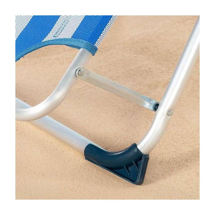 Tumbona de playa reclinable aluminio con cojín aktive 153x47x33/75cm 4 Tumbona de playa reclinable aluminio con cojín aktive 153x47x33/75cm 4
