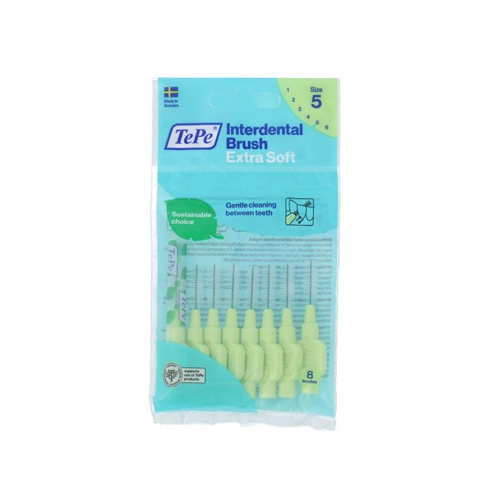 Cepillos interdentales Tepe 0,8 mm Verde Supersuave (8 Piezas) Cepillos interdentales Tepe 0,8 mm Verde Supersuave (8 Piezas)