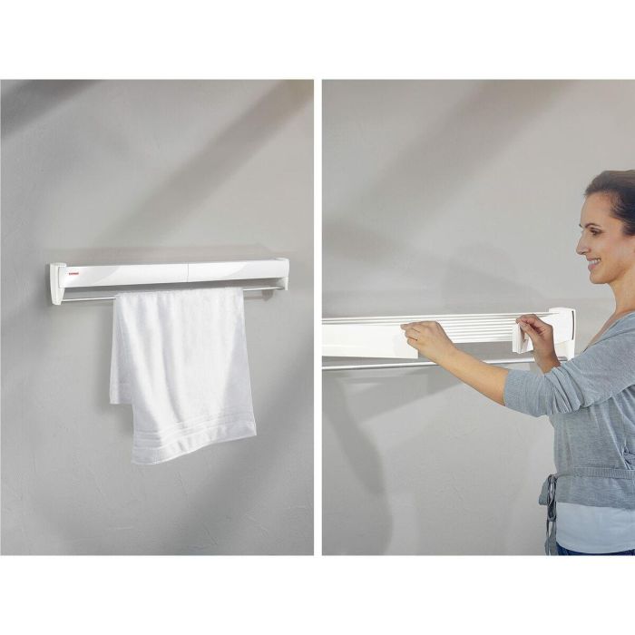 Leifheit TELEGANT 36 Protect Plus Secador de pared con 3,60 m de tendedero, toallero y dimensiones 72x37 cm 3 Leifheit TELEGANT 36 Protect Plus Secador de pared con 3,60 m de tendedero, toallero y dimensiones 72x37 cm 3