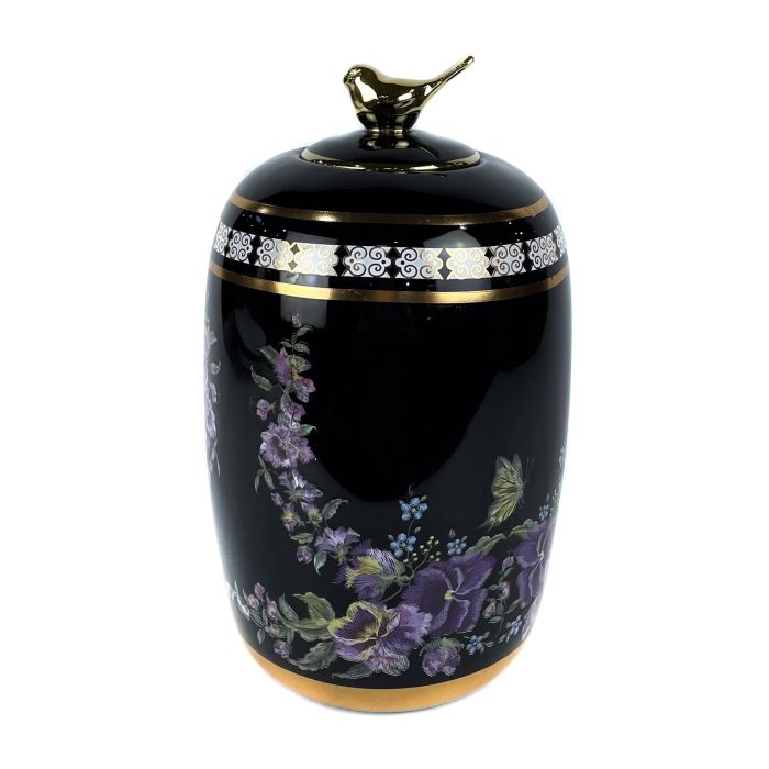 DKD Home Decor Jarrón de Porcelana Shabby Colección Fleur con Diseño de Flores Multicolor Negro 24x14x14 cm 0 DKD Home Decor Jarrón de Porcelana Shabby Colección Fleur con Diseño de Flores Multicolor Negro 24x14x14 cm 0