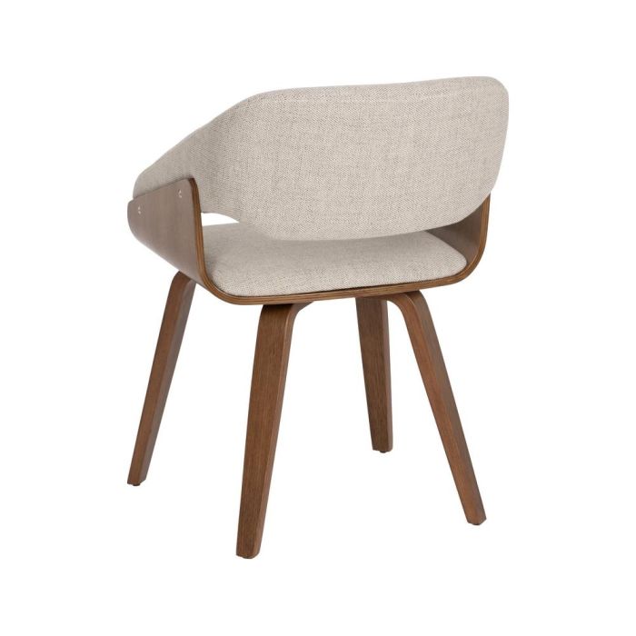 Silla Gris-Marrón Tejido-Madera Contract 51 X 55 X 75 cm