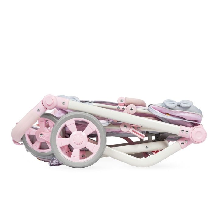 Decuevas 90875 Silla Gemelar Plegable Sophie, Manillar Ajustable, Rosa, Muñecas hasta 52cm 4