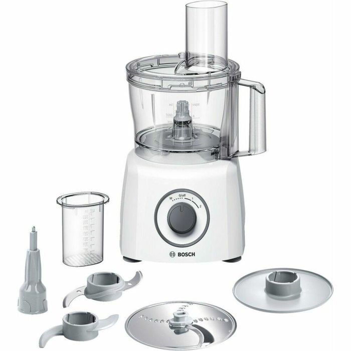 Bosch MCM3100W Robot multifunción compacto 800W con tazón de 2.3L, 2 velocidades y pulso, cuchilla acero inoxidable, Blanco Bosch MCM3100W Robot multifunción compacto 800W con tazón de 2.3L, 2 velocidades y pulso, cuchilla acero inoxidable, Blanco