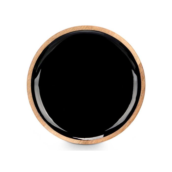 Plato 25 Cm Madera Mango Negro Giftdecor (12 Unidades) 2 Plato 25 Cm Madera Mango Negro Giftdecor (12 Unidades) 2
