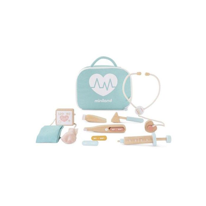 Juego Educat.Miniland Set De Medico De Madera Para Muñecos (3-6 Años)