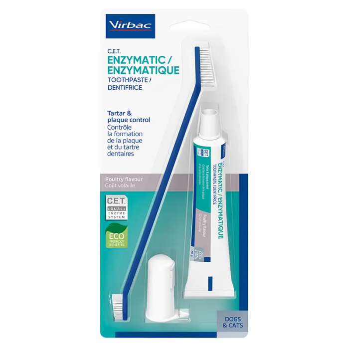 Virbac Cet Kit Dentifrico Enzimatico Pasta + 2 Cepillos