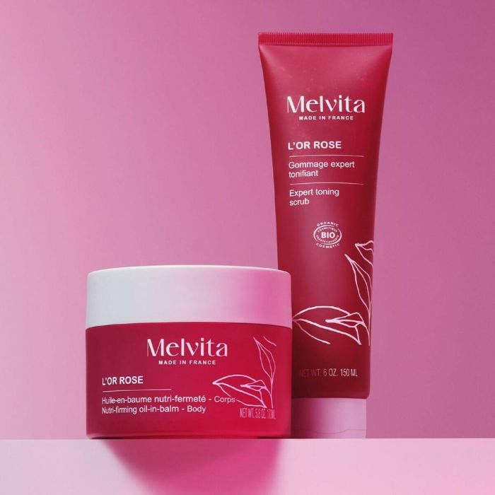 Melvita L'OR ROSE Bálsamo Aceite Nutri-Reafirmante Orgánico para Pieles Secas con Bayas Rosas y Coralina, Combate Piel de Naranja 170 ml 3 Melvita L'OR ROSE Bálsamo Aceite Nutri-Reafirmante Orgánico para Pieles Secas con Bayas Rosas y Coralina, Combate Piel de Naranja 170 ml 3