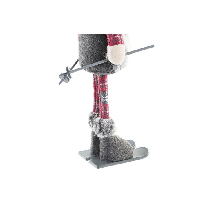 Figura Navidad Tradicional DKD Home Decor Gris Rojo 12 x 46 x 16 cm (2 Unidades) 1 Figura Navidad Tradicional DKD Home Decor Gris Rojo 12 x 46 x 16 cm (2 Unidades) 1