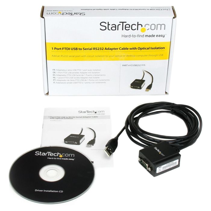 Adaptador USB a RS232 Startech ICUSB2321FIS Negro Adaptador USB a RS232 Startech ICUSB2321FIS Negro