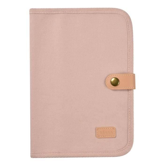 BEABA, Funda para libro de salud de lona rosa empolvado BEABA, Funda para libro de salud de lona rosa empolvado