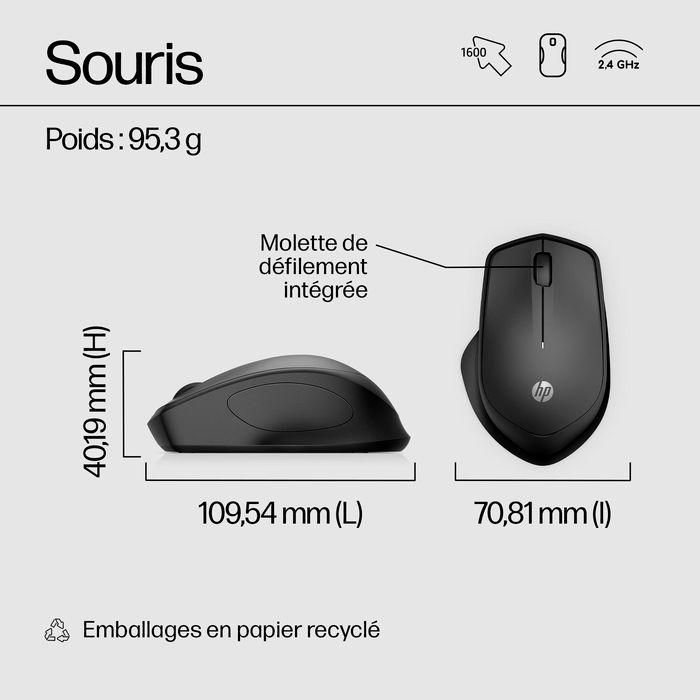 HP 280 Ratón Inalámbrico Silencioso Ergonómico, Batería 18 Meses, Tecnología Óptica Azul Multisuperficie 3 HP 280 Ratón Inalámbrico Silencioso Ergonómico, Batería 18 Meses, Tecnología Óptica Azul Multisuperficie 3