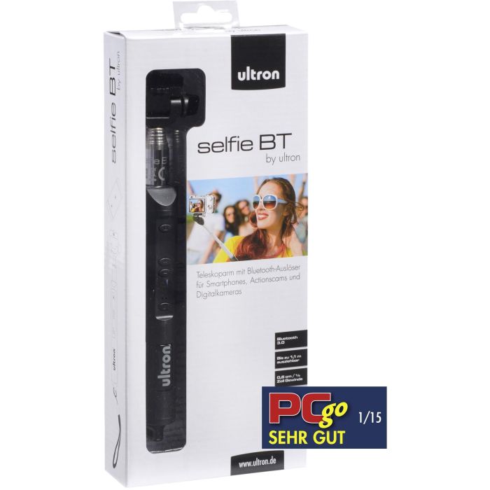 Ultron Selfie-Stick Teleskoparm mit Bluetooth-Auslöser 1 Ultron Selfie-Stick Teleskoparm mit Bluetooth-Auslöser 1